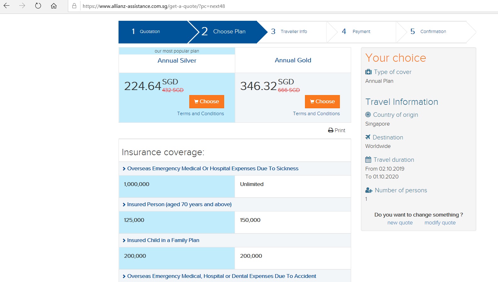 allianz travel insurance buy online